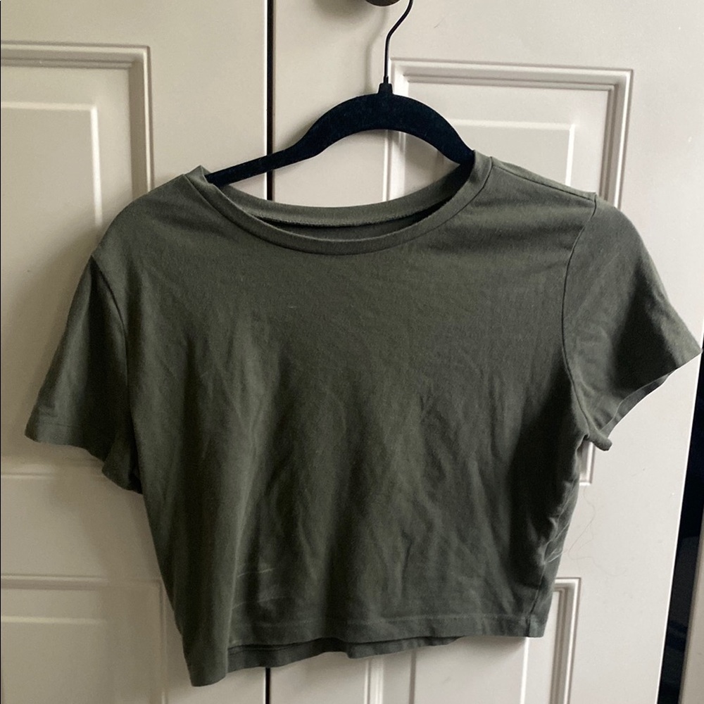 Olive Green Baby Tee